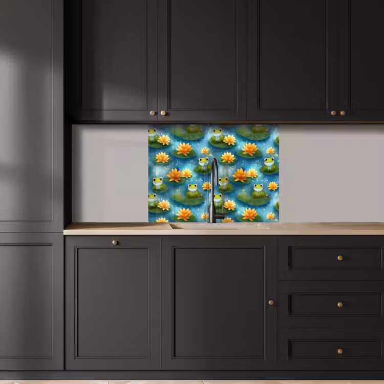 Revestimiento cocina - Rana - Lirios - Verde — 5