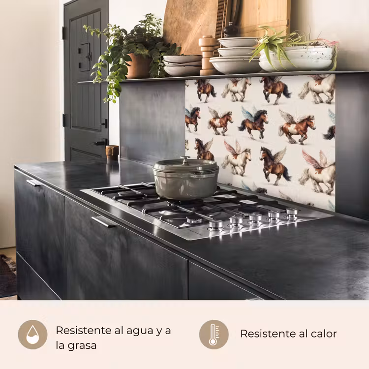 Revestimiento cocina - Caballos - Alas - Colorido — 4
