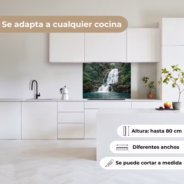 Revestimiento cocina - Cascada - Bosque - Naturaleza - Greenkhgyguyg — 6