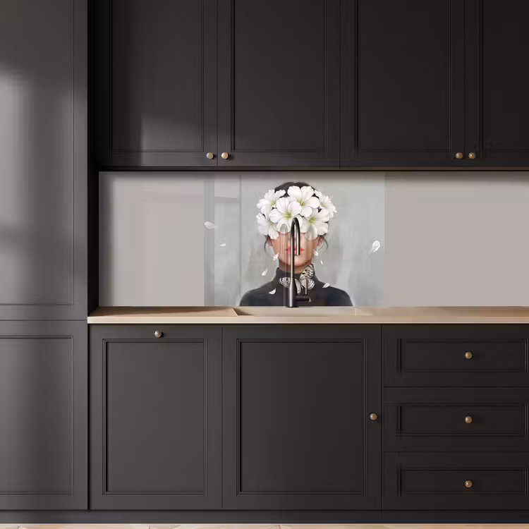 Revestimiento cocina - Lirios - Retrato - Blanco — 5