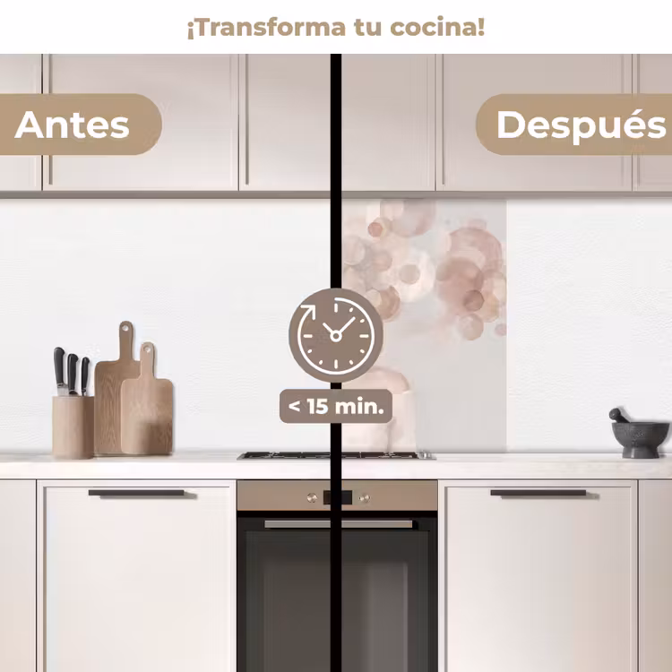 Revestimiento cocina - Mujer - Círculos - Beige — 2