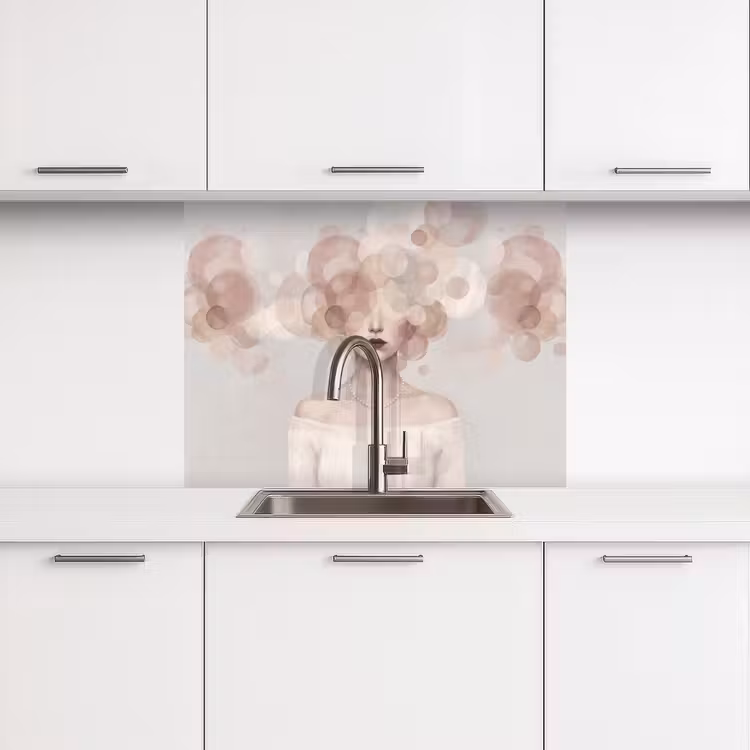 Revestimiento cocina - Mujer - Círculos - Beige — 3