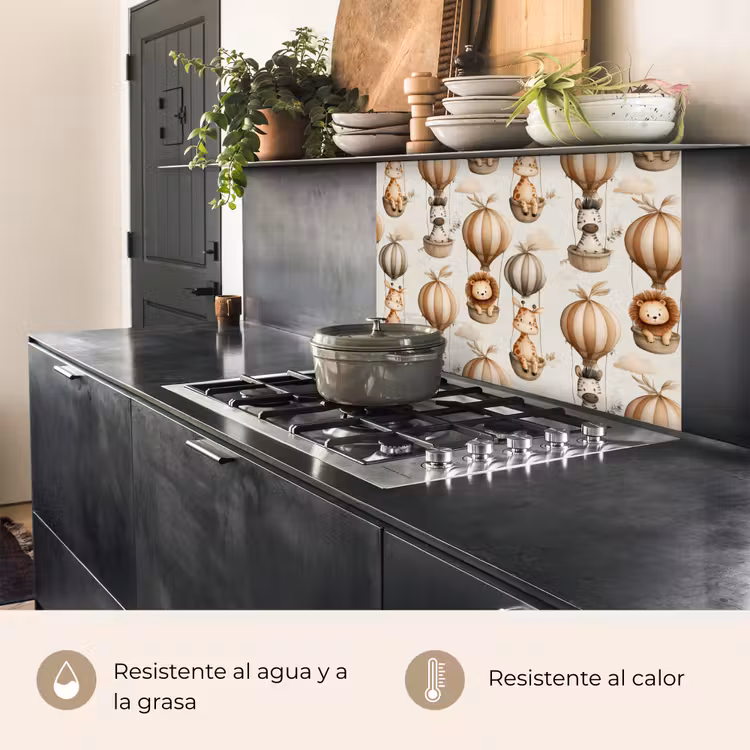 Revestimiento cocina - Safari - Globos aerostáticos - Topo — 4