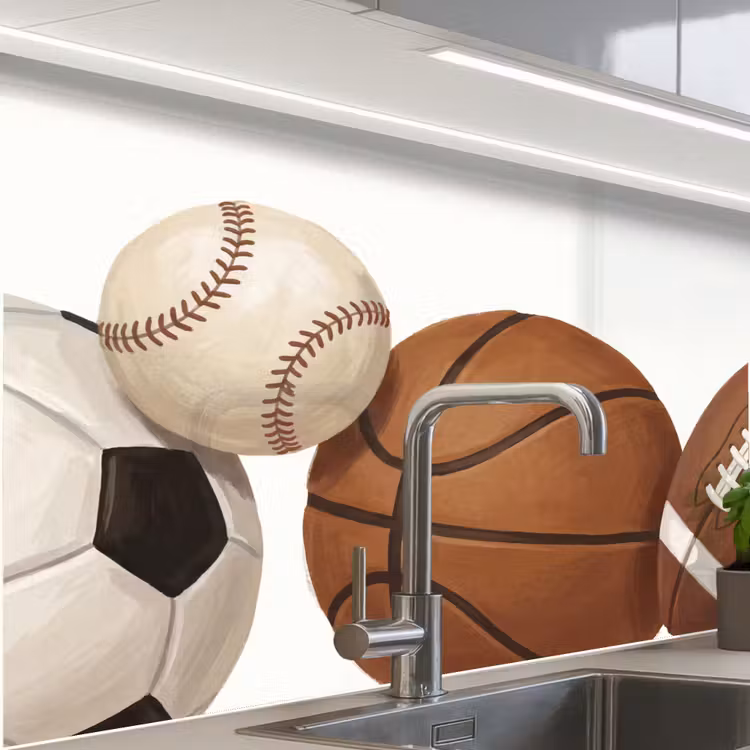 Revestimiento cocina - Deporte - Balones - Ilustración — 1