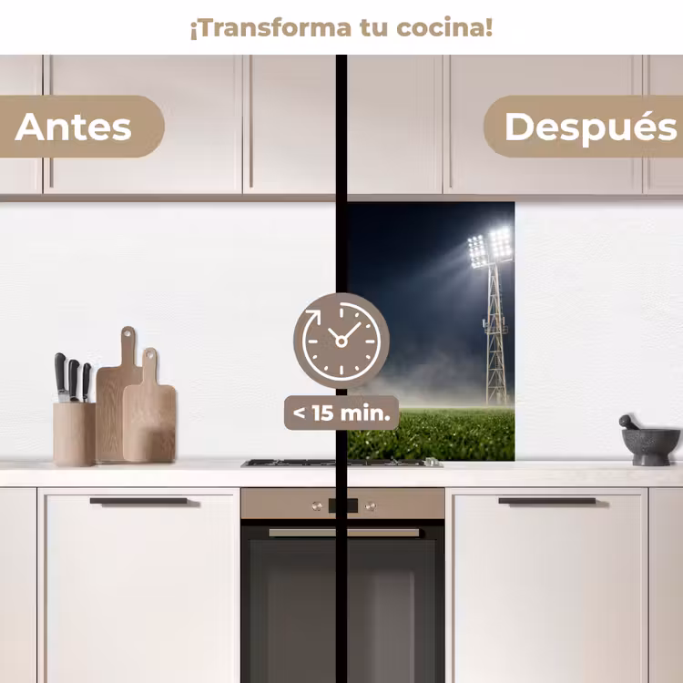 Revestimiento cocina - Estadio - Mástil de iluminación - Deporte - Noche — 2