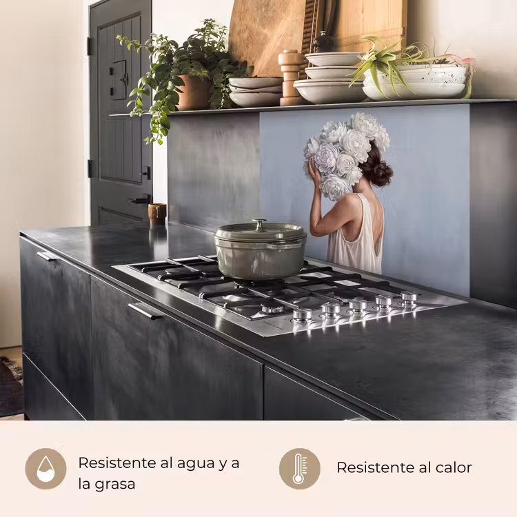 Revestimiento cocina - Flores - Mujer - Blanco — 4