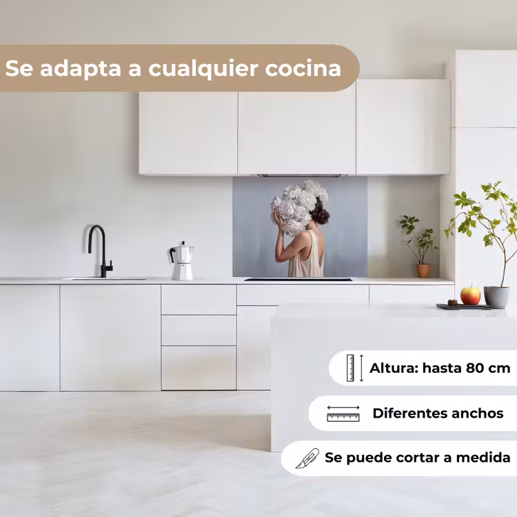 Revestimiento cocina - Flores - Mujer - Blanco — 6