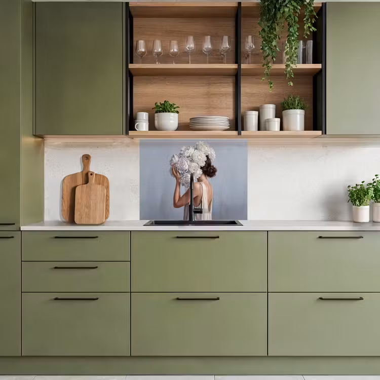 Revestimiento cocina - Flores - Mujer - Blanco — 7