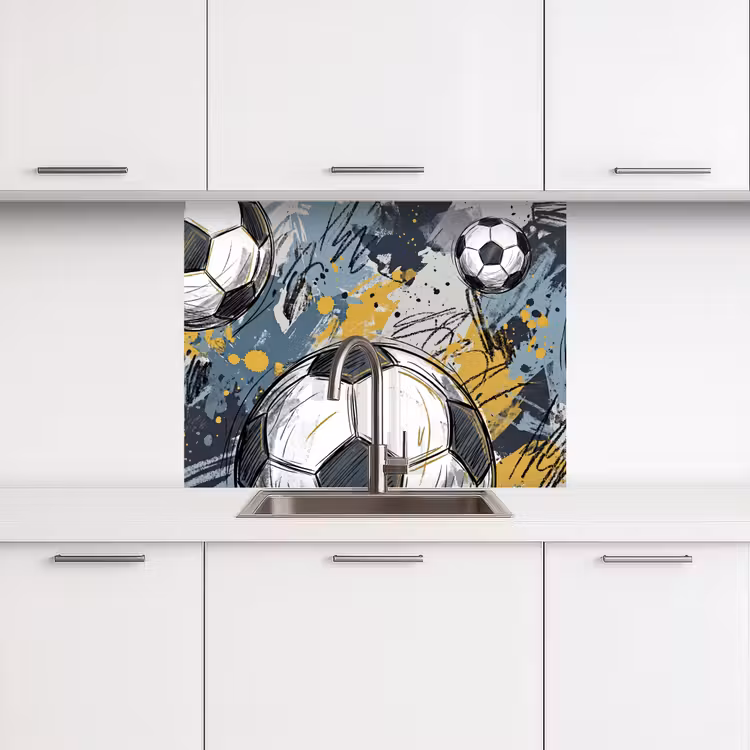 Revestimiento cocina - Fútbol - Abstracto - Deporte - Colorido — 3