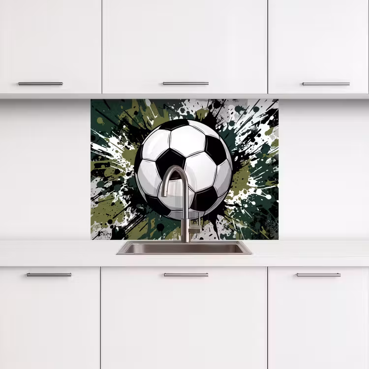 Revestimiento cocina - Fútbol - Pintura - Salpicaduras - Verde — 3