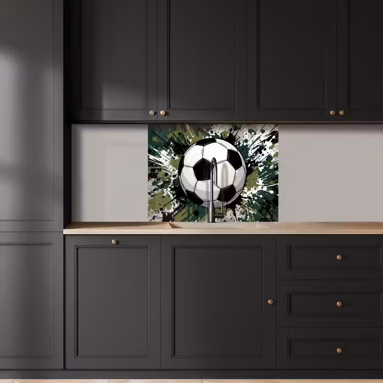 Revestimiento cocina - Fútbol - Pintura - Salpicaduras - Verde — 5