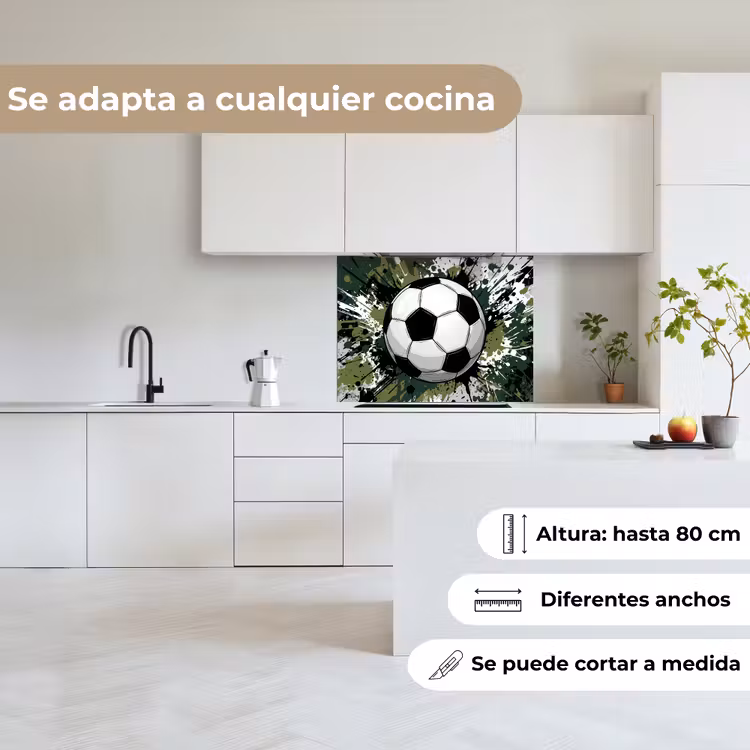 Revestimiento cocina - Fútbol - Pintura - Salpicaduras - Verde — 6