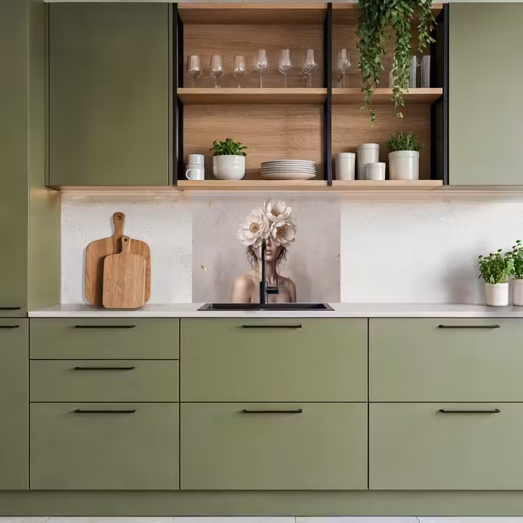 Revestimiento cocina - Mujer - Peonía - Blanco — 7