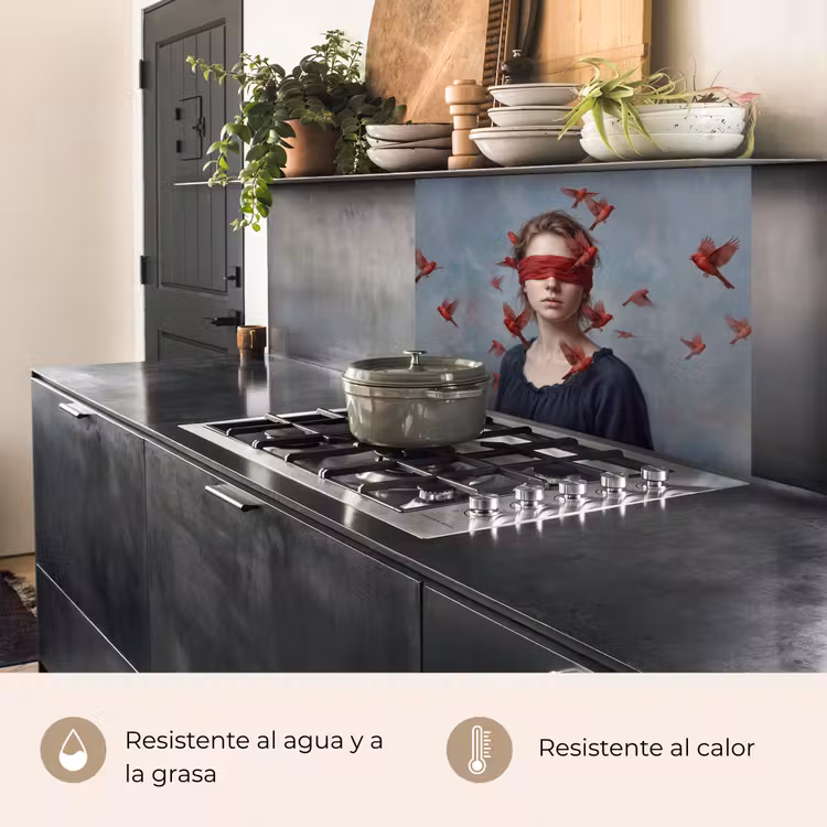 Revestimiento cocina - Retrato - Potente - Rojo — 4