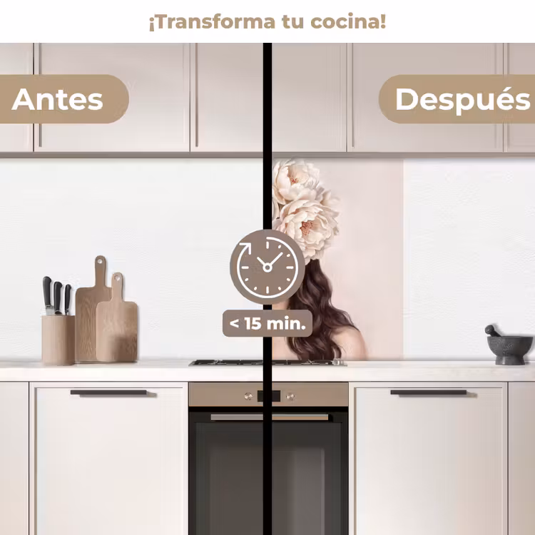 Revestimiento cocina - Rostro - Peonía - Crema — 2