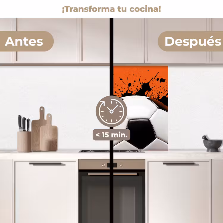 Revestimiento cocina - Fútbol - Pintura - Deporte - Naranja — 2