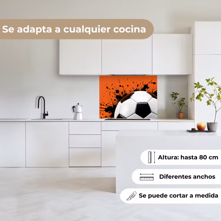 Revestimiento cocina - Fútbol - Pintura - Deporte - Naranja — 6