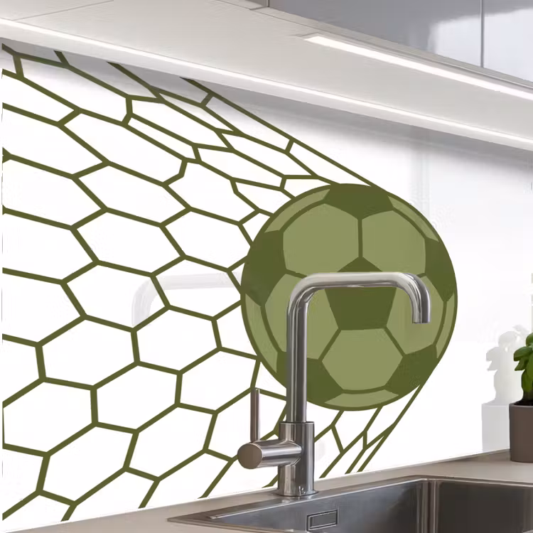 Revestimiento cocina - Fútbol - Portería - Deporte - Verde — 1