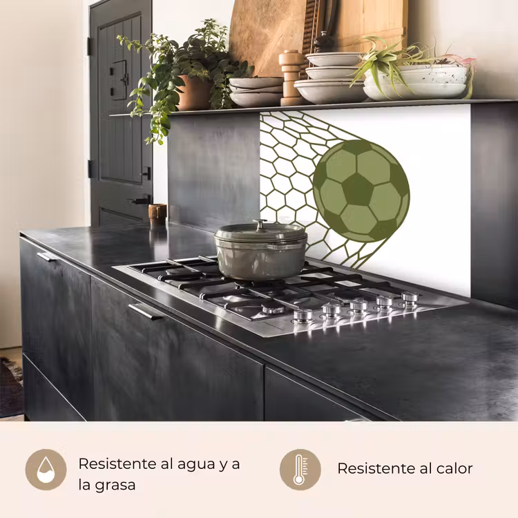 Revestimiento cocina - Fútbol - Portería - Deporte - Verde — 4