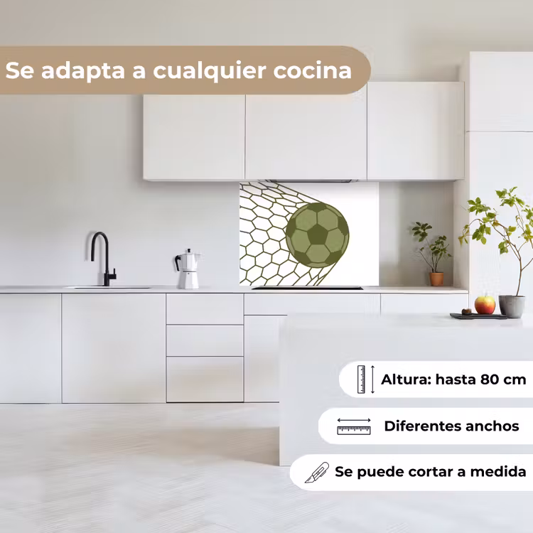 Revestimiento cocina - Fútbol - Portería - Deporte - Verde — 6