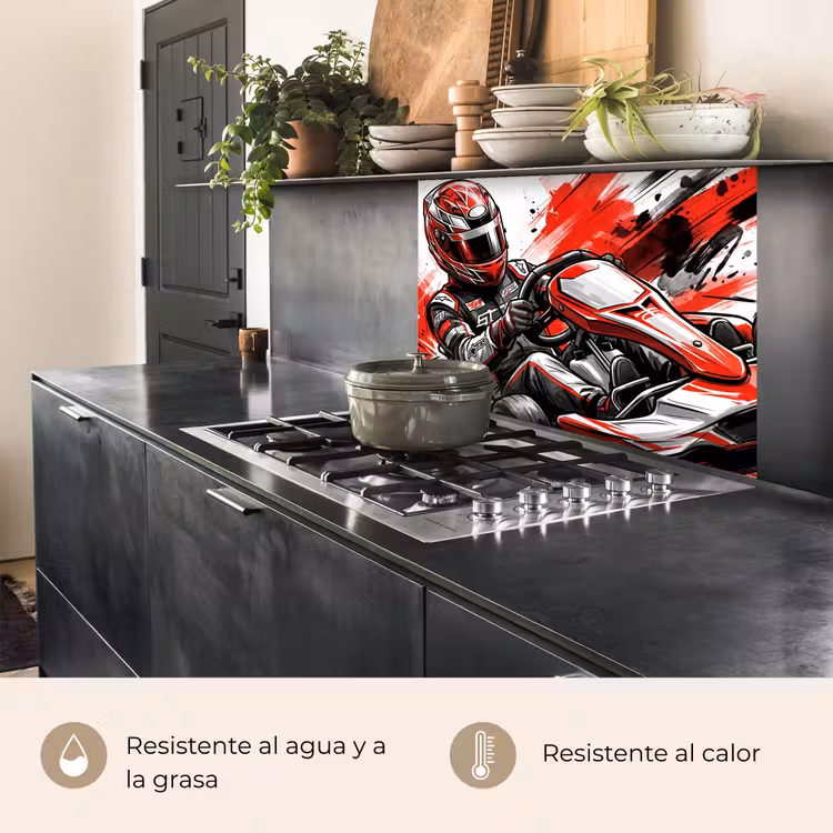 Revestimiento cocina - Kart - Conductor - Velocidad - Rojo — 4
