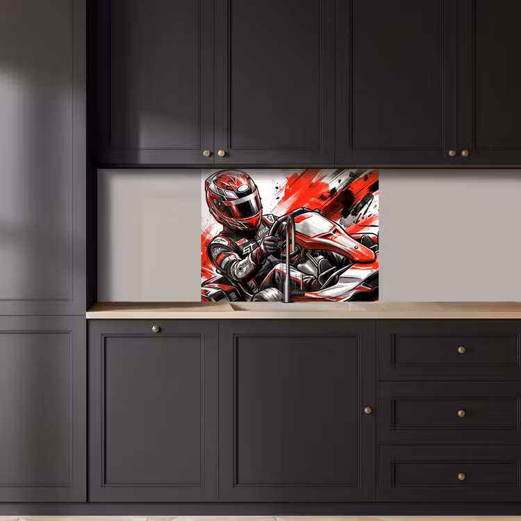 Revestimiento cocina - Kart - Conductor - Velocidad - Rojo — 5
