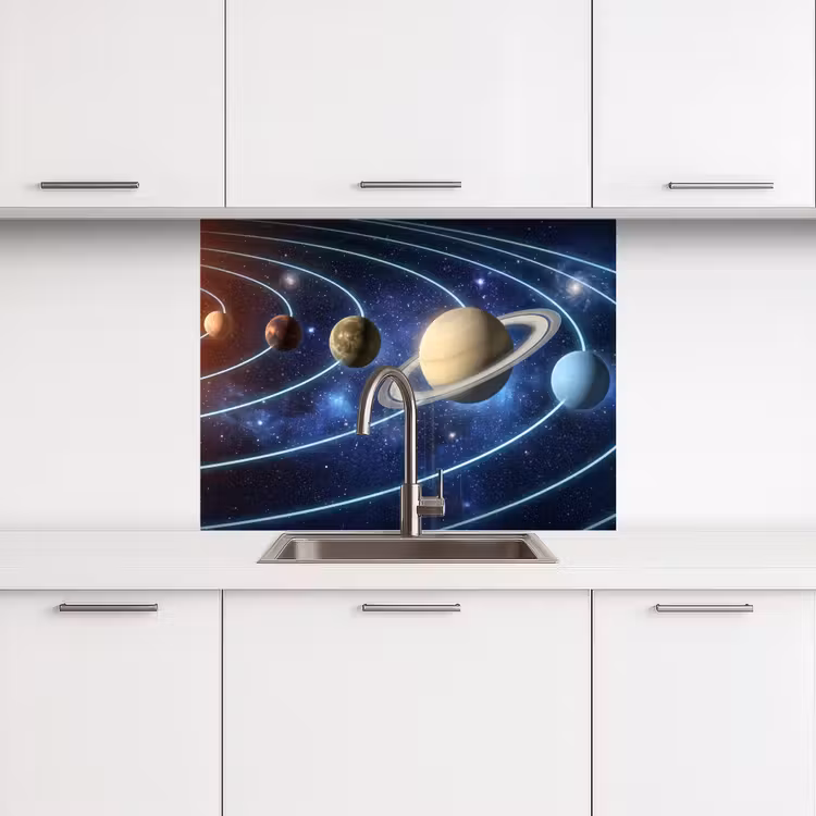 Revestimiento cocina - Espacio - Sistema solar - Azul — 3