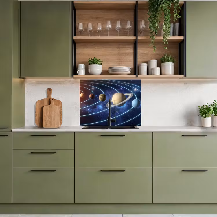 Revestimiento cocina - Espacio - Sistema solar - Azul — 7