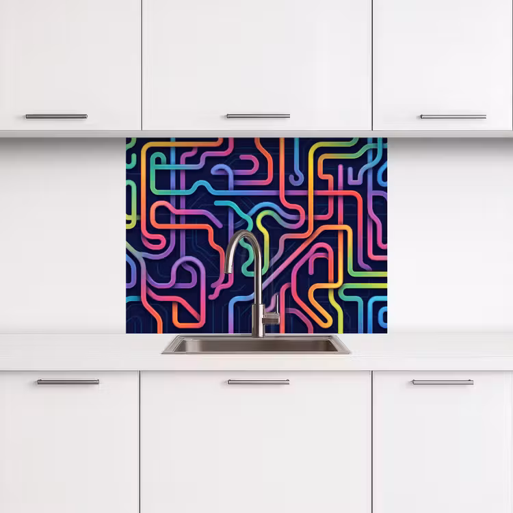 Revestimiento cocina - Retro - Abstracto - Neón — 3