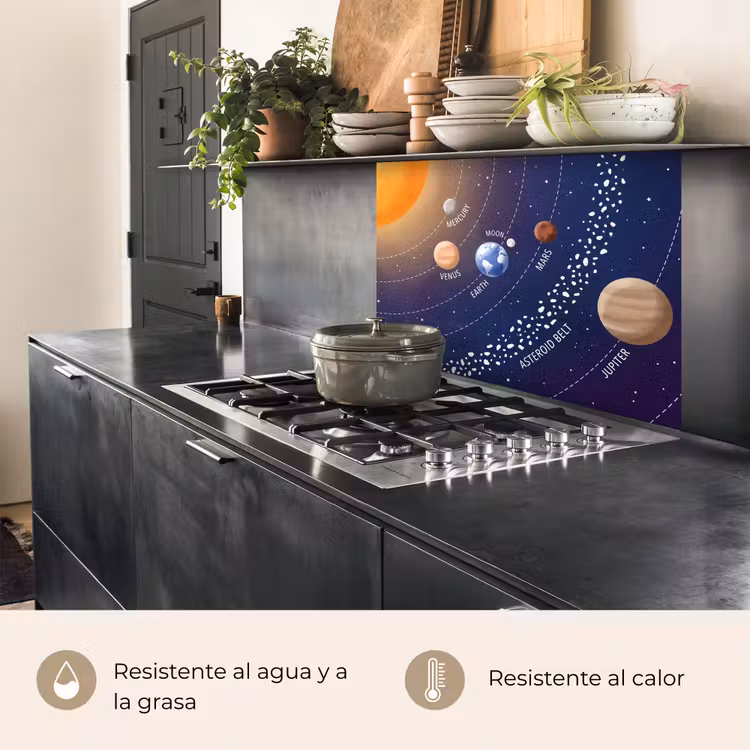 Revestimiento cocina - Sistema planetario - Espacio - Ilustración — 4