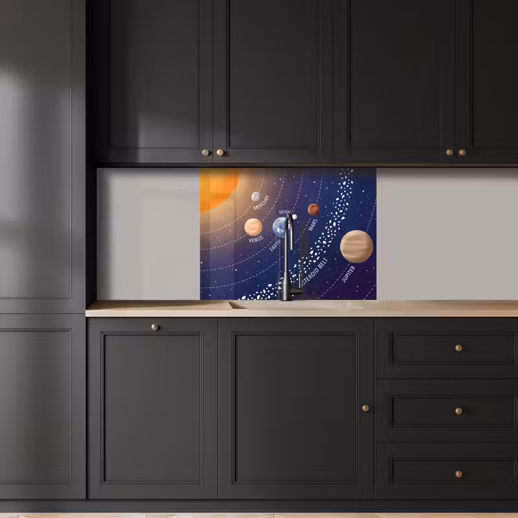 Revestimiento cocina - Sistema planetario - Espacio - Ilustración — 5