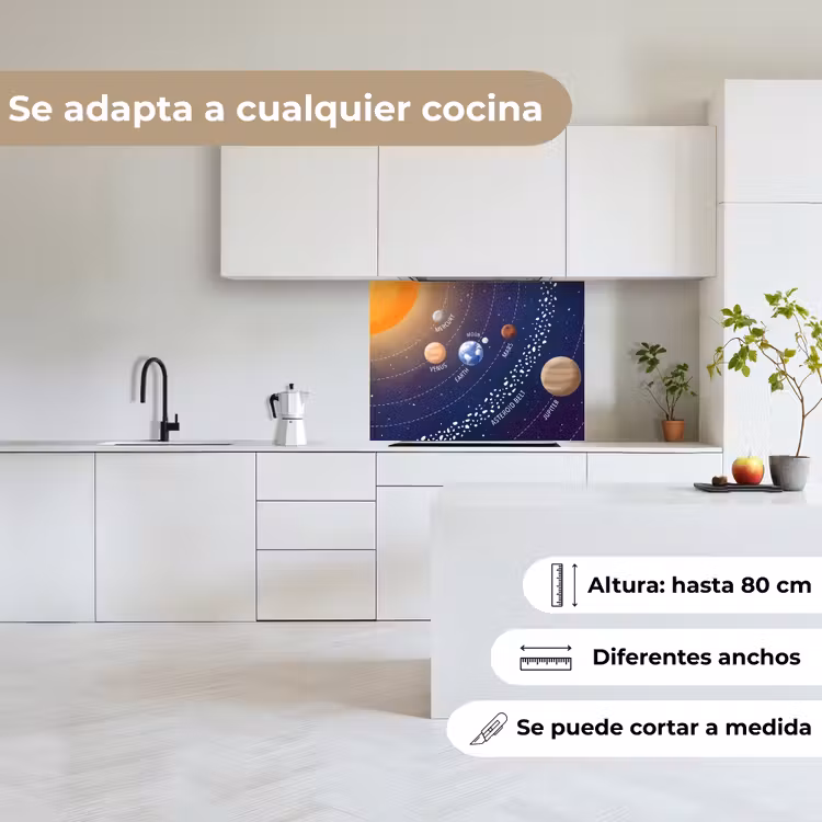 Revestimiento cocina - Sistema planetario - Espacio - Ilustración — 6