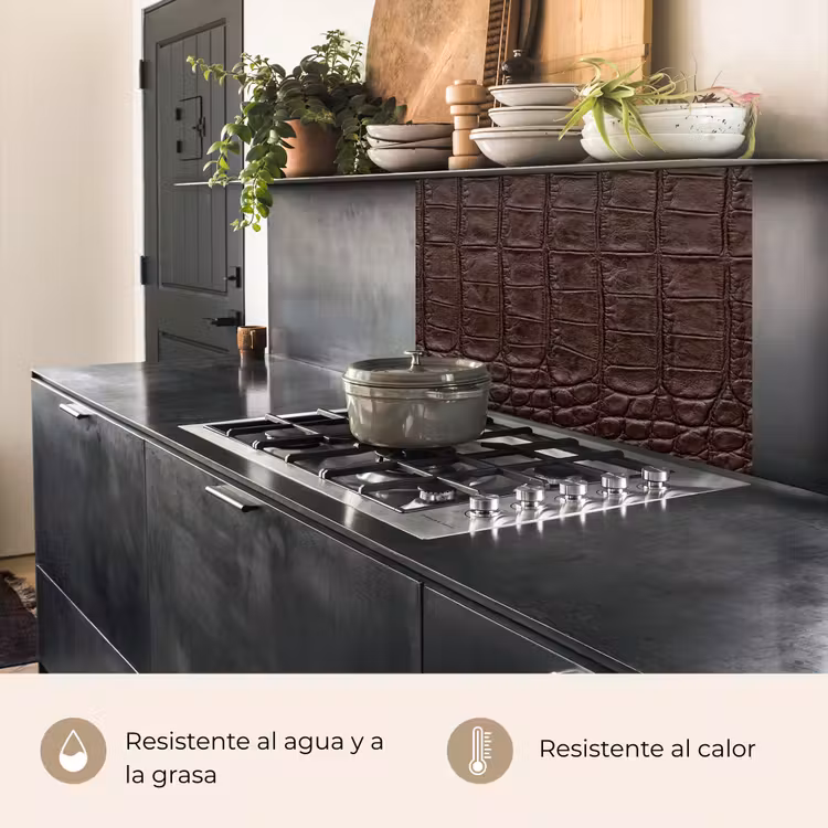 Revestimiento cocina - Cocodrilo - Piel - Marrón — 4
