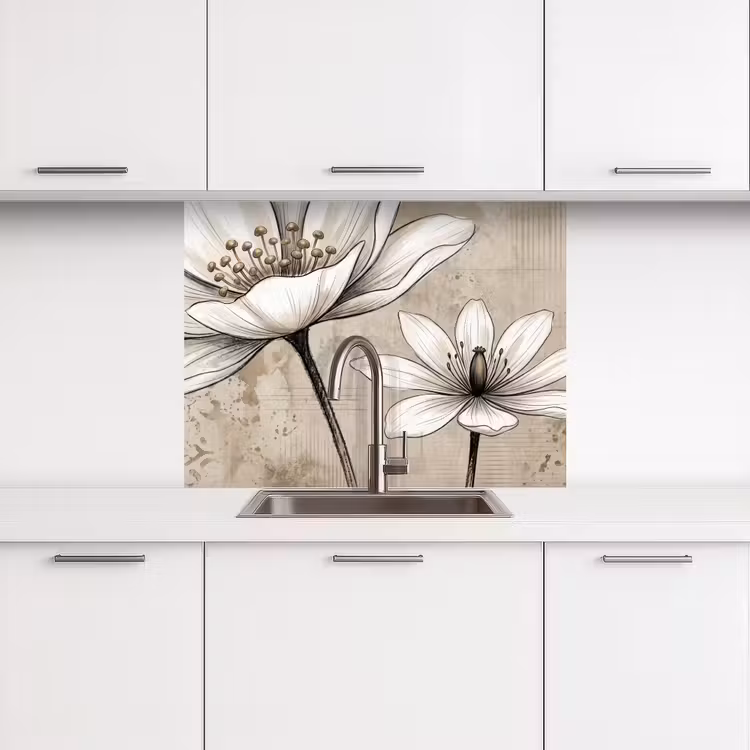Revestimiento cocina - Moderno - Diseño - Blanco — 3