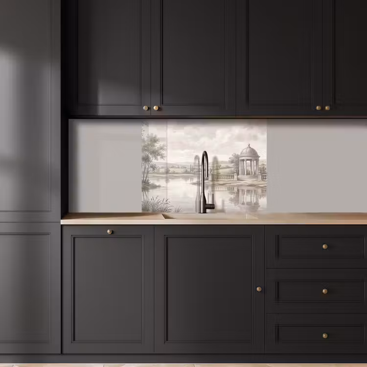 Revestimiento cocina - Paisaje - Agua - Naturaleza - Sepia — 5