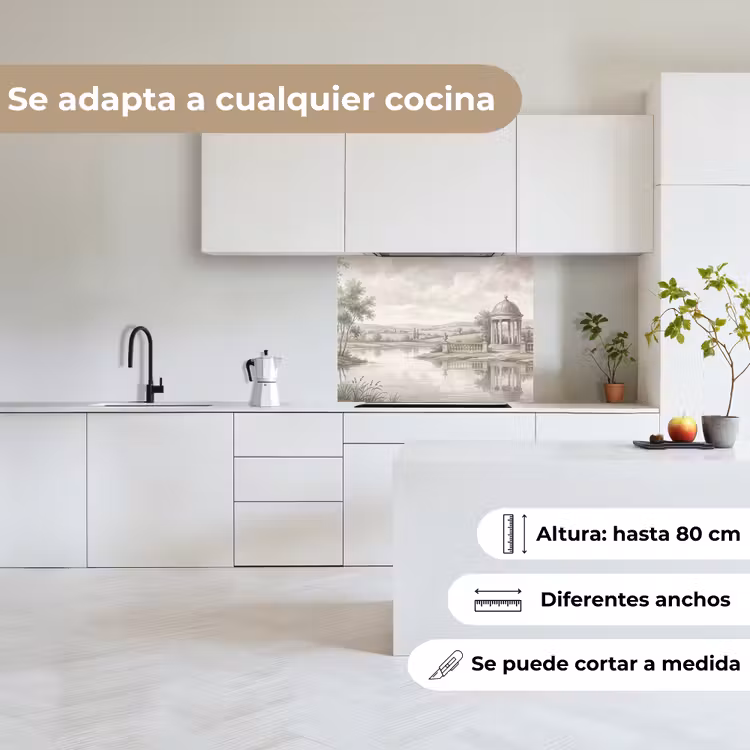 Revestimiento cocina - Paisaje - Agua - Naturaleza - Sepia — 6
