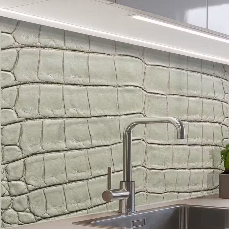 Revestimiento cocina - Piel de cocodrilo - Escamas - Verde — 1