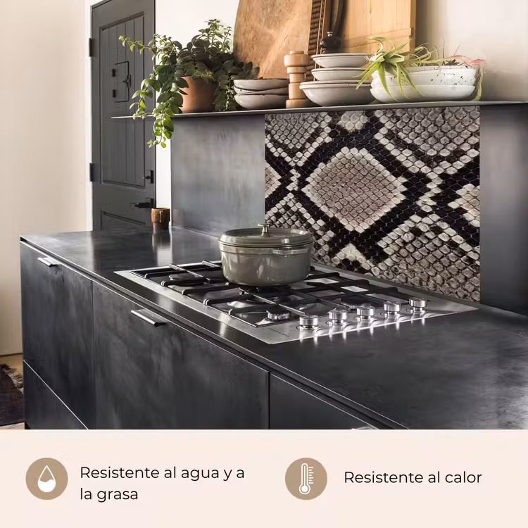 Revestimiento cocina - Piel de serpiente - Estampado - Beige — 4
