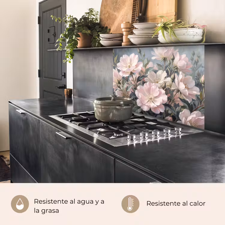 Revestimiento cocina - Rosas - Ilustración - Rosa — 4