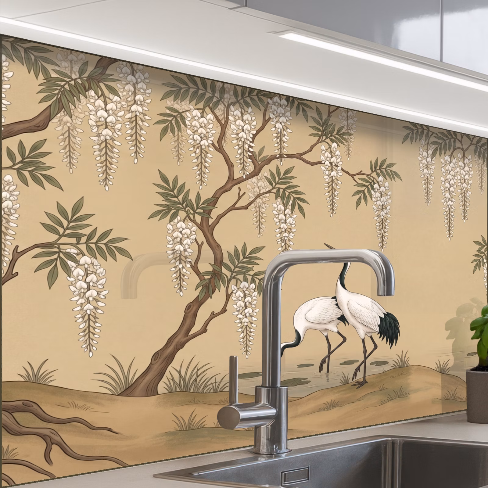 Revestimiento cocina - Grúa - Agua - Beige — 1