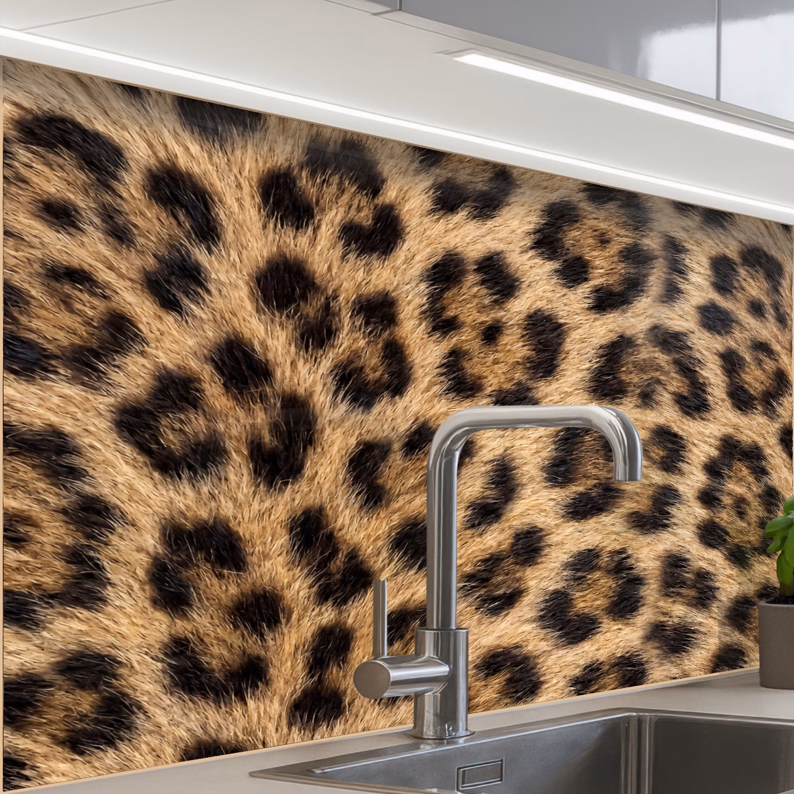 Revestimiento cocina - Leopardo - Abrigo - Clásico - Marrón — 1