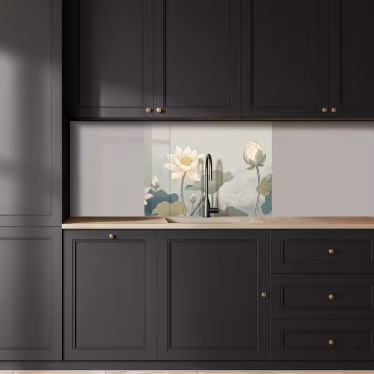 Revestimiento cocina - Loto - Flores - Verde — 5