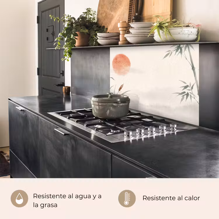 Revestimiento cocina - Minimalista - Bambú - Verde — 4