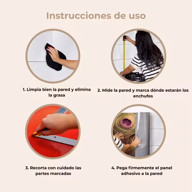 Revestimiento cocina - Pavo real - Plumas - Morado - Verde — 8
