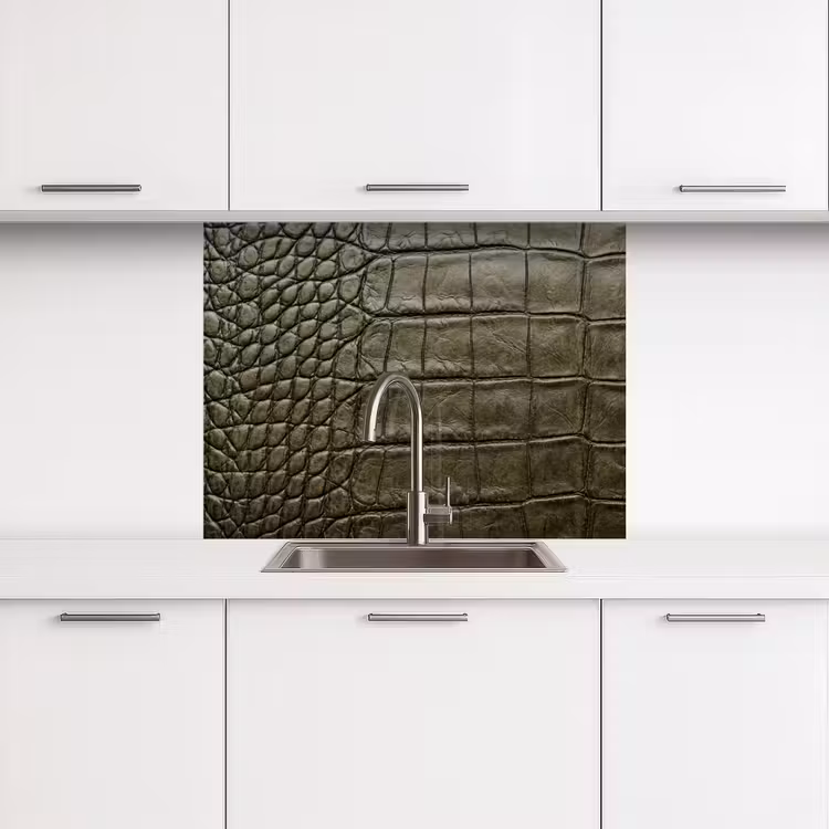 Revestimiento cocina - Piel de cocodrilo - Texturizado - Verde — 3