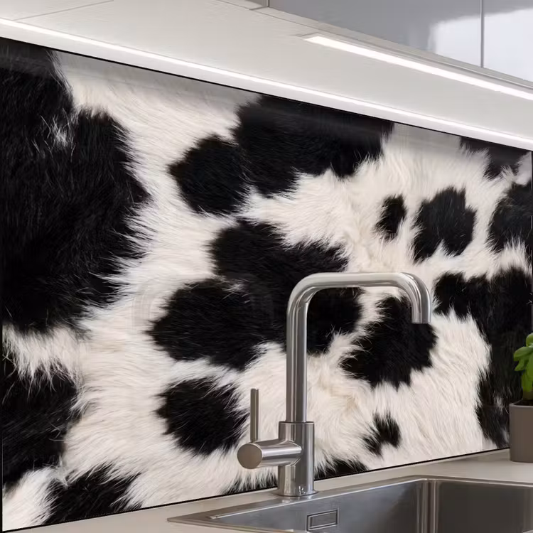 Revestimiento cocina - Piel - Textura - Negro - Blanco — 1