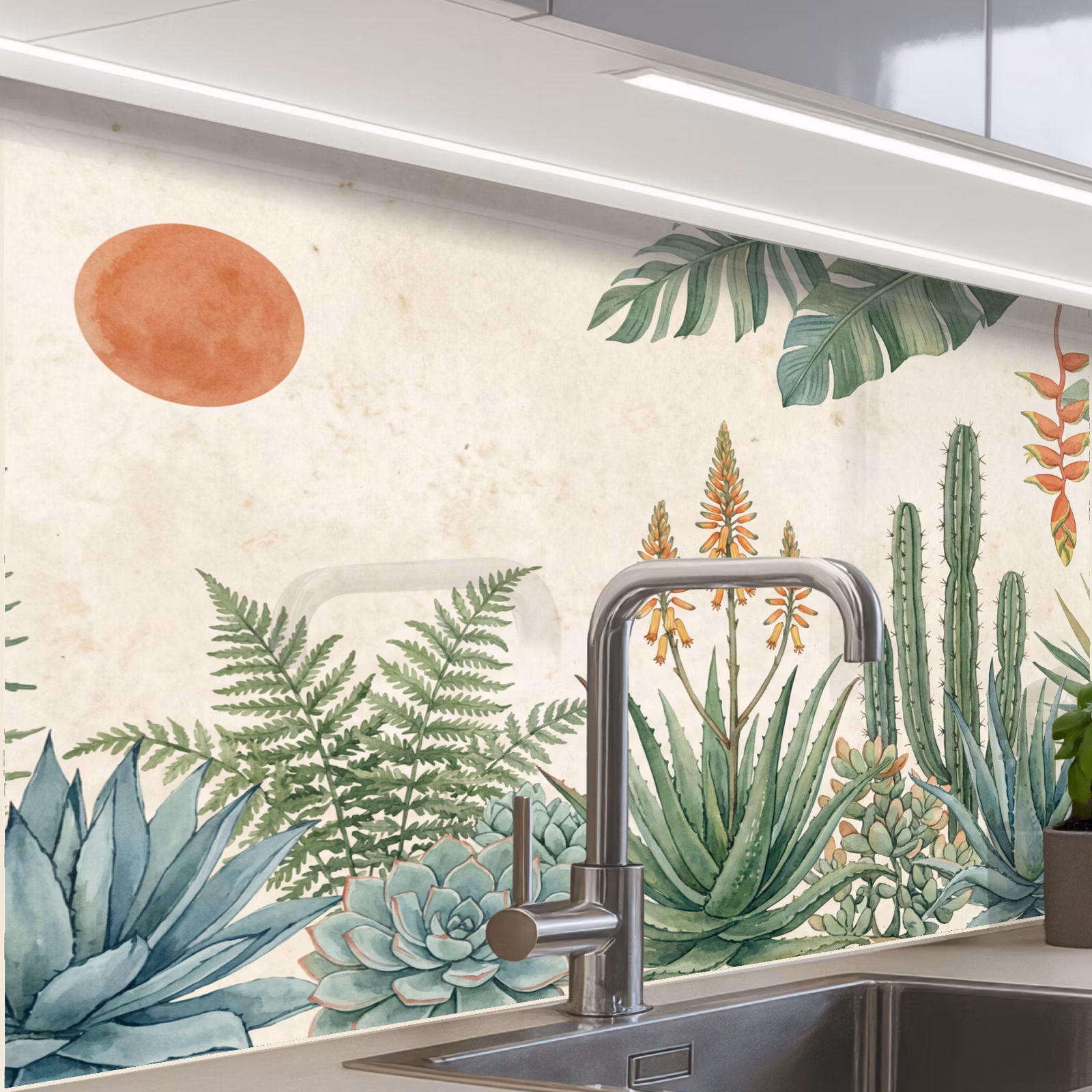 Revestimiento cocina - Desierto - Plantas - Verde — 1