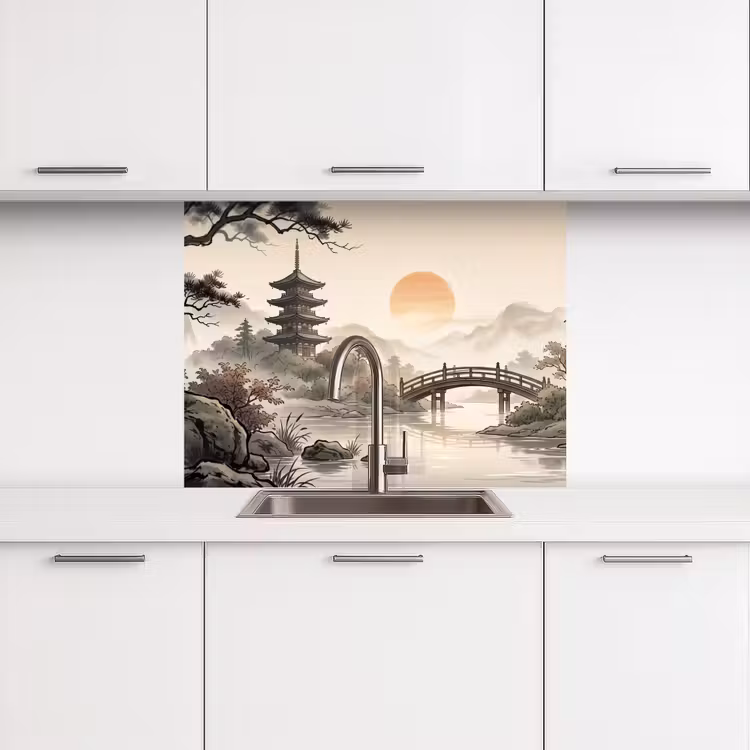 Revestimiento cocina - Asia - Paisaje - Colorido — 3