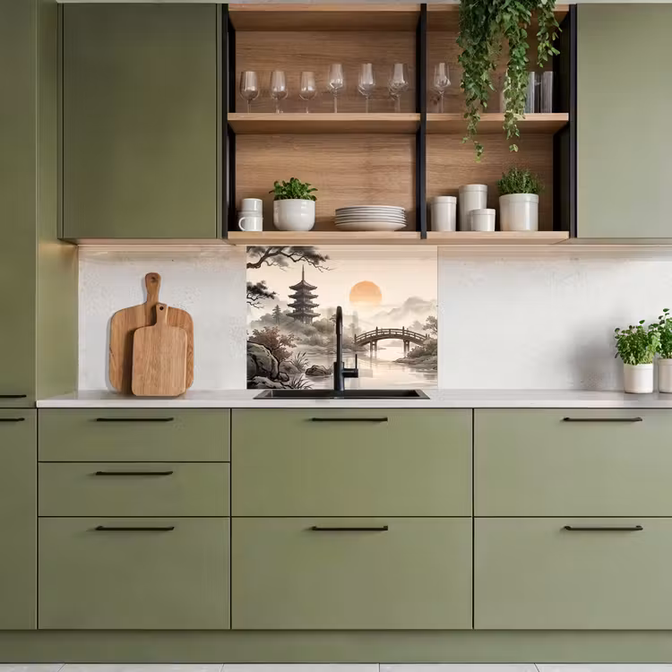 Revestimiento cocina - Asia - Paisaje - Colorido — 7