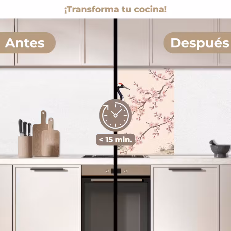 Revestimiento cocina - Asiático - Grulla - Beige — 2